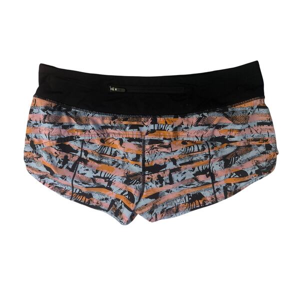 Women 8 Lululemon Run Times Short II *4" Inversion Multi Black Lined Lightweight - Picture 3 of 6